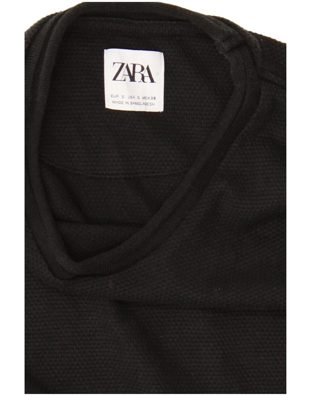 Zara γυναικείο τοπ Μακρύ μακρυμάνικο UK 10 Small Black