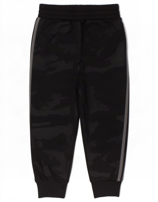 Adidas Boys Tracksuit Trousers Joggers 2-3 Years Black Camouflage Polyester