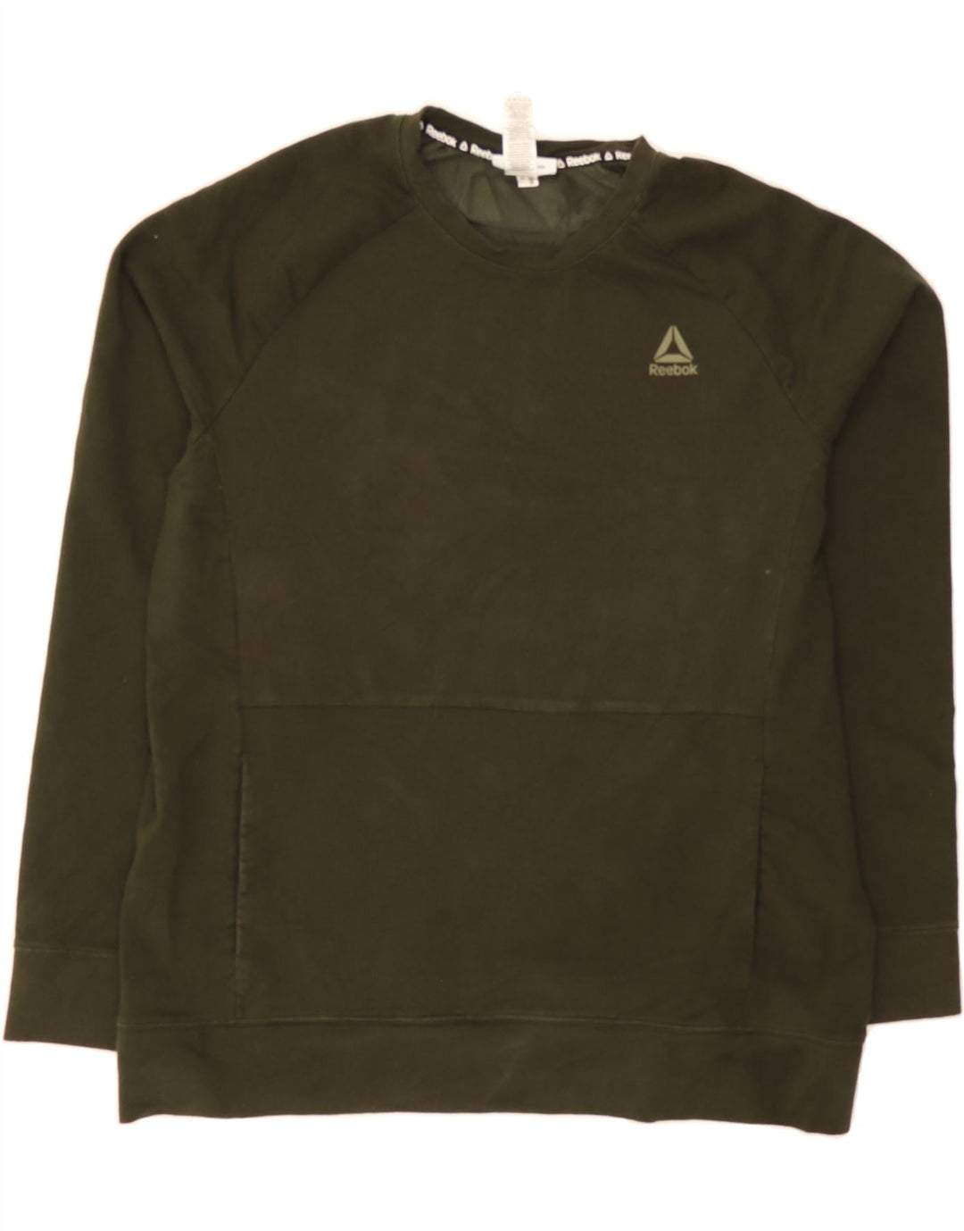 REEBOK Mens Sweatshirt Jumper XL Khaki Cotton Vintage Reebok and Second-Hand Reebok from Messina Hembry 