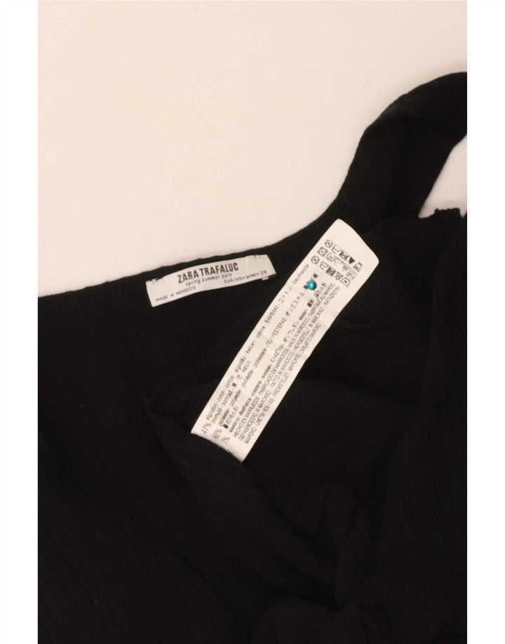 Zara γυναικεία αμάνικη φόρμα UK 12 μεσαία μαύρη βαμβακερή