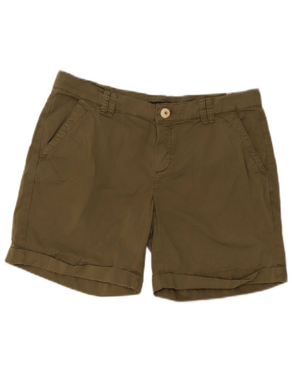 Massimo Dutti Γυναικείο σορτς Chino σε καθημερινή εφαρμογή EU 38 Small W28 Χακί βαμβακερό