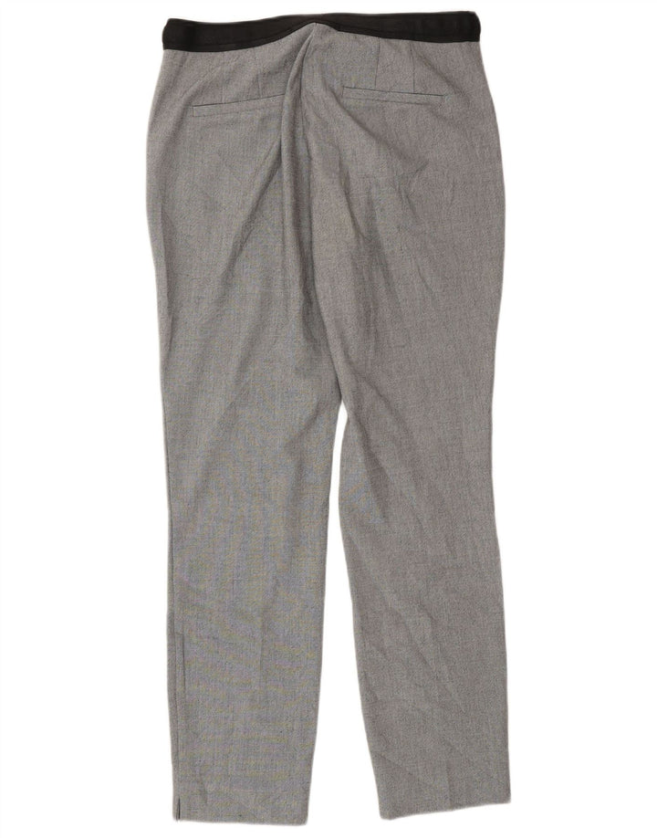 Zara Γυναικείο κωνικό παντελόνι Chino Medium W30 L28 Grey Check Polyester