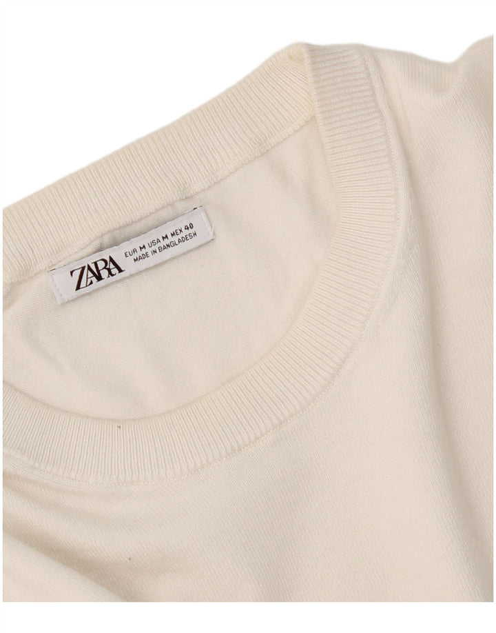 Ανδρικό T-Shirt Zara Top Medium Λευκό