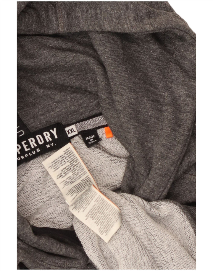 Superdry Ανδρικό γραφικό μπλούζα με κουκούλα 2XL Γκρι Πολυεστέρας
