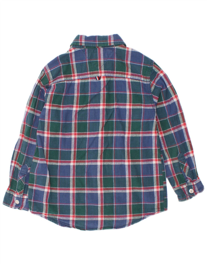 Tommy Hilfiger Boys Shirt 4-5 Years Blue Check Cotton
