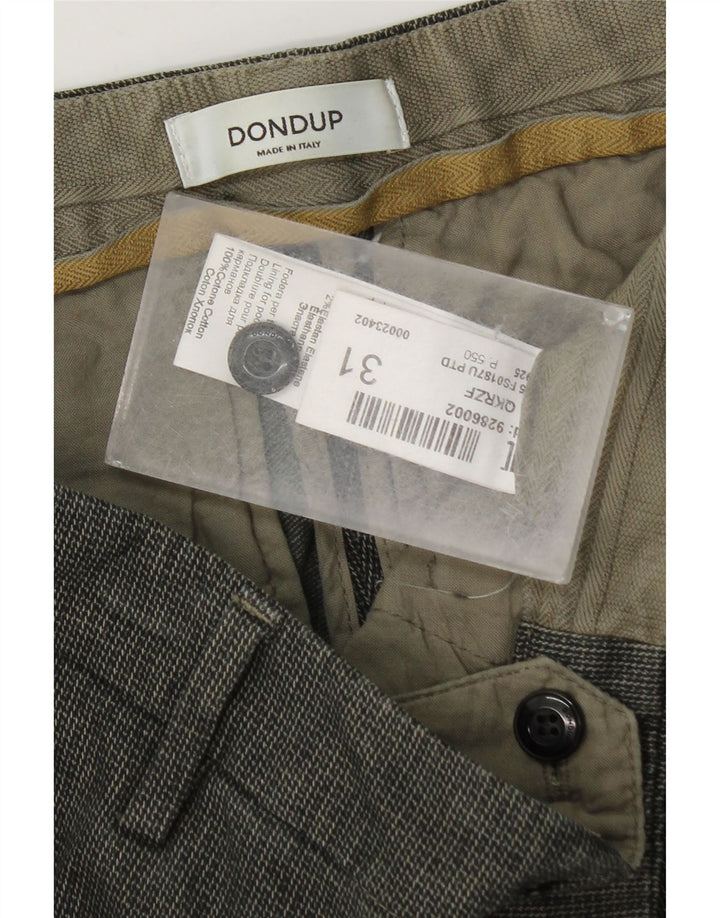 Dondup Ανδρικό παντελόνι Chino Slim W31 L32 Grey Check Cotton