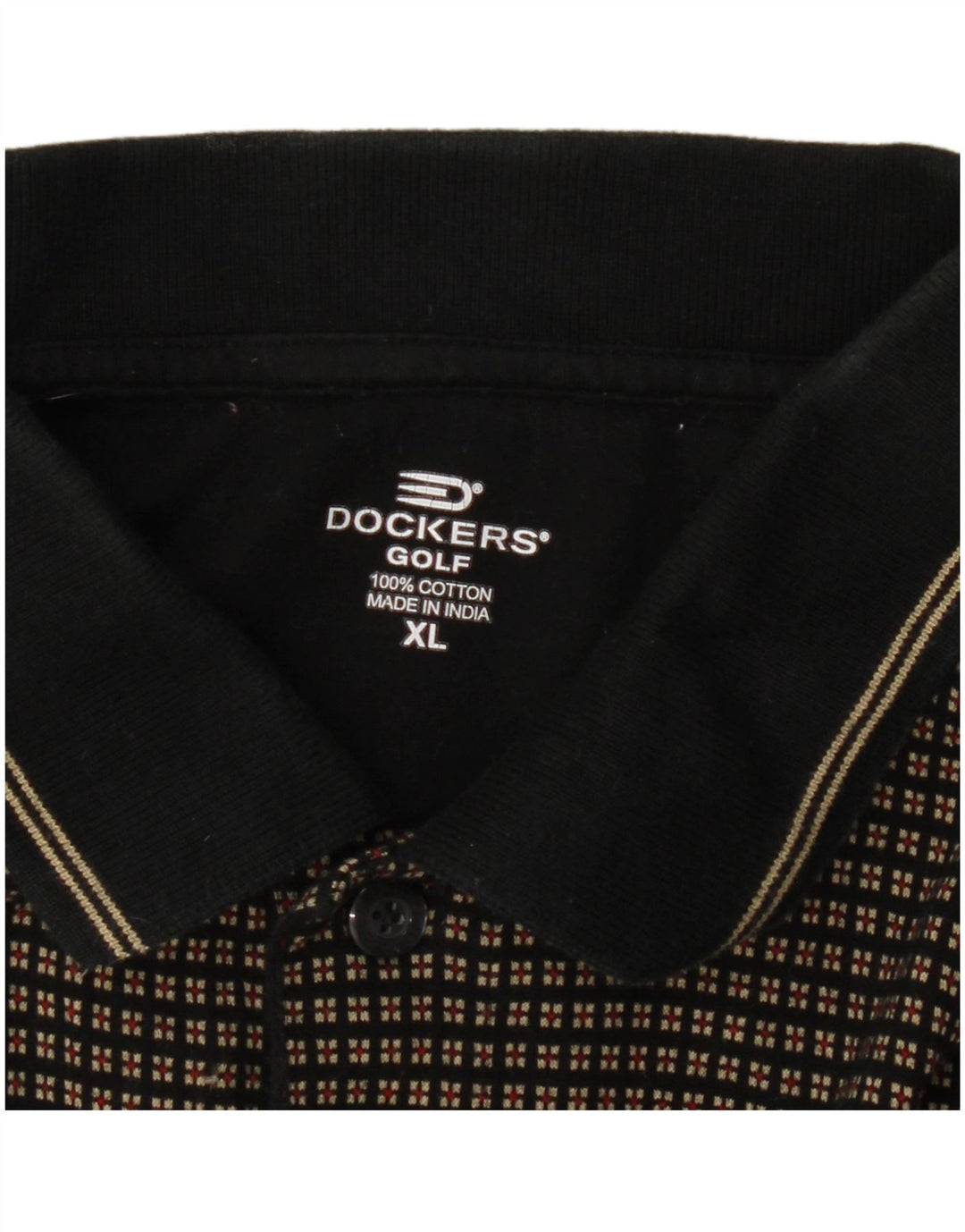 Dockers Ανδρικό πουκάμισο γκολφ πόλο XL Μαύρο βαμβακερό