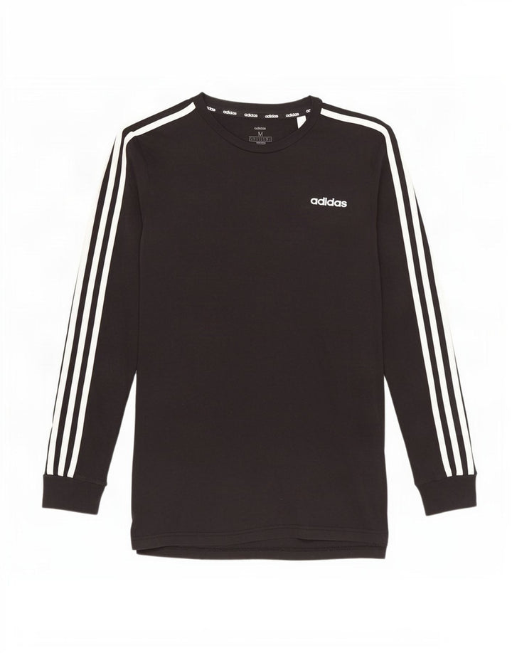 Ανδρικό τοπ Adidas μακρυμάνικο μεσαίο μαύρο βαμβακερό