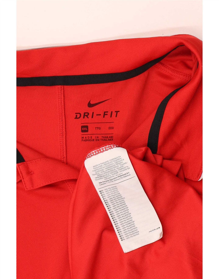 Ανδρικό μπλουζάκι πόλο Nike Regular Fit 2XL κόκκινο πολυεστέρα