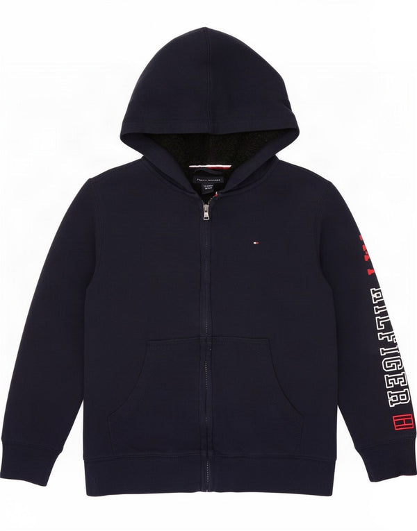 Tommy Hilfiger Boys Graphic Zip Hoodie πουλόβερ 8-9 ετών Small Navy Blue