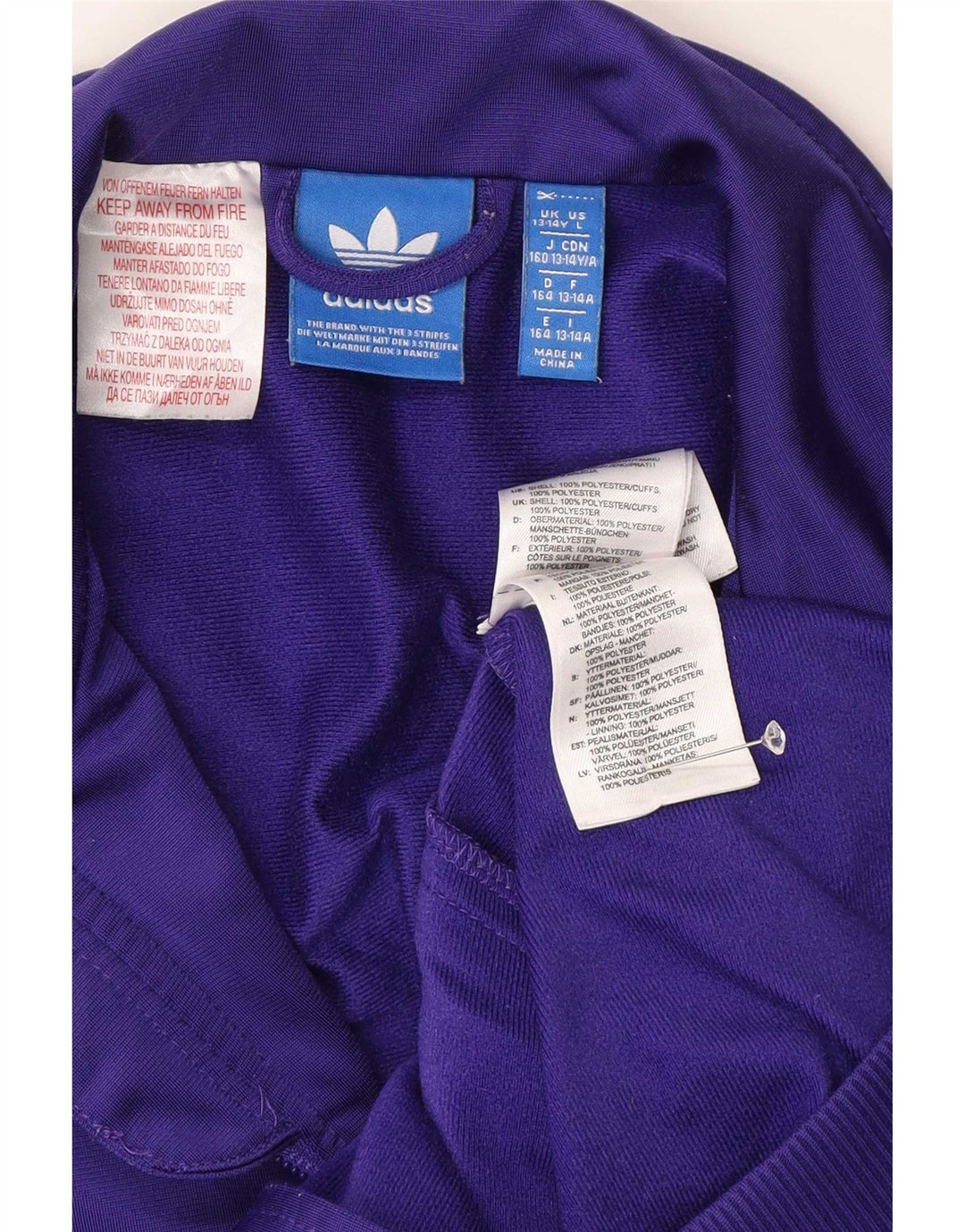 Κορίτσια αθλητική φόρμα Adidas Top Jacket 13-14 Years Purple Polyester
