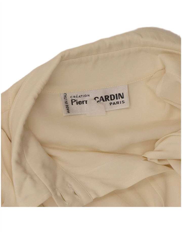 Pierre Cardin Γυναικείο πουκάμισο Μπλούζα UK 12 Medium Off White