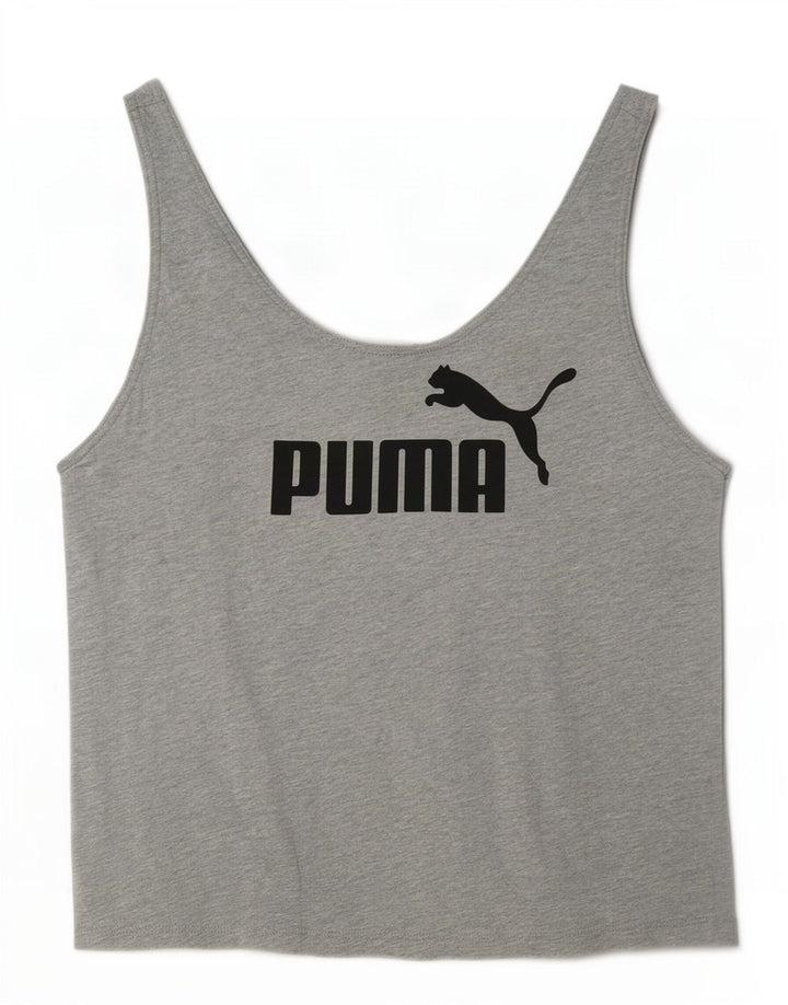 Γυναικείο γραφικό γιλέκο Puma τοπ UK 10 Small Grey Flecked