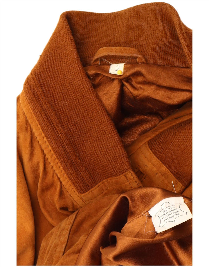 Vintage Ανδρικό Suede Bomber Jacket EU 52 XL Beige Leather