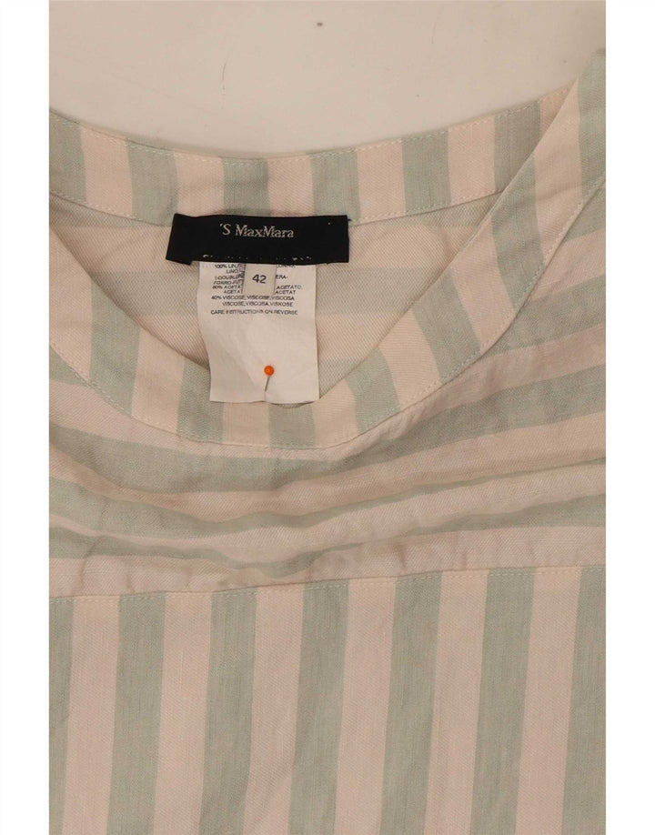 Max Mara Γυναικείο φόρεμα Shift EU 42 Μεγάλο λευκό ριγέ οξικό