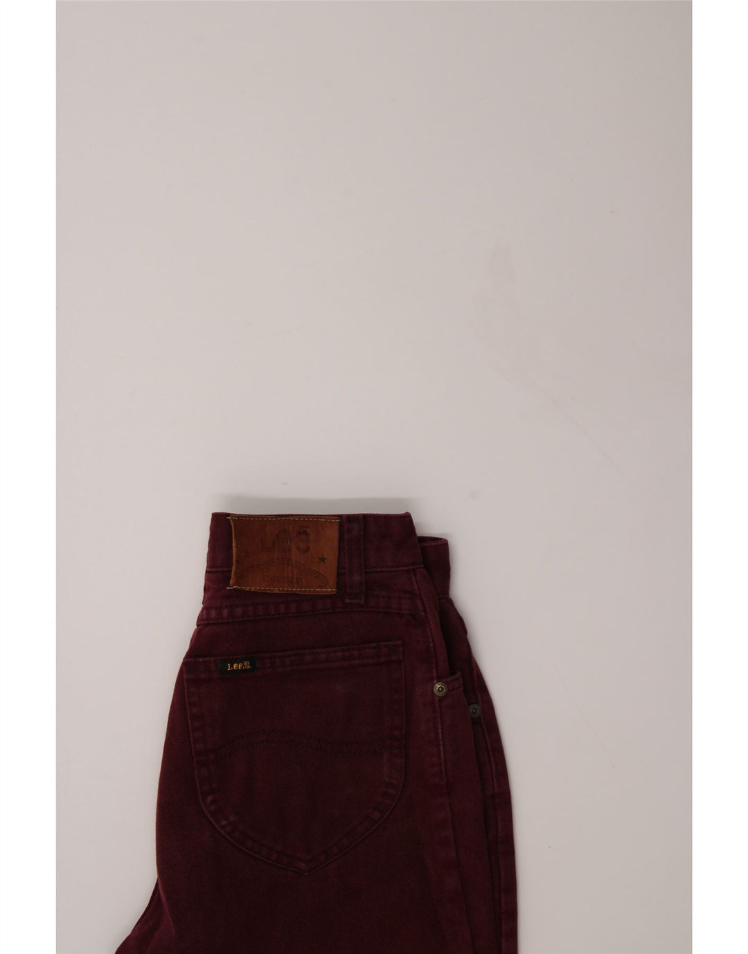 LEE Womens Tapered Jeans W29 L29 Burgundy Cotton Vintage Lee and Second-Hand Lee from Messina Hembry 