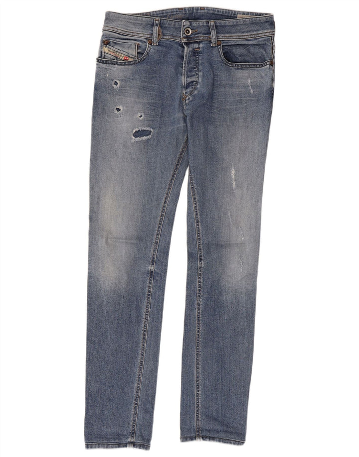 Γυναικεία DIESEL Distressed Slim Jeans W29 L29 Blue Cotton