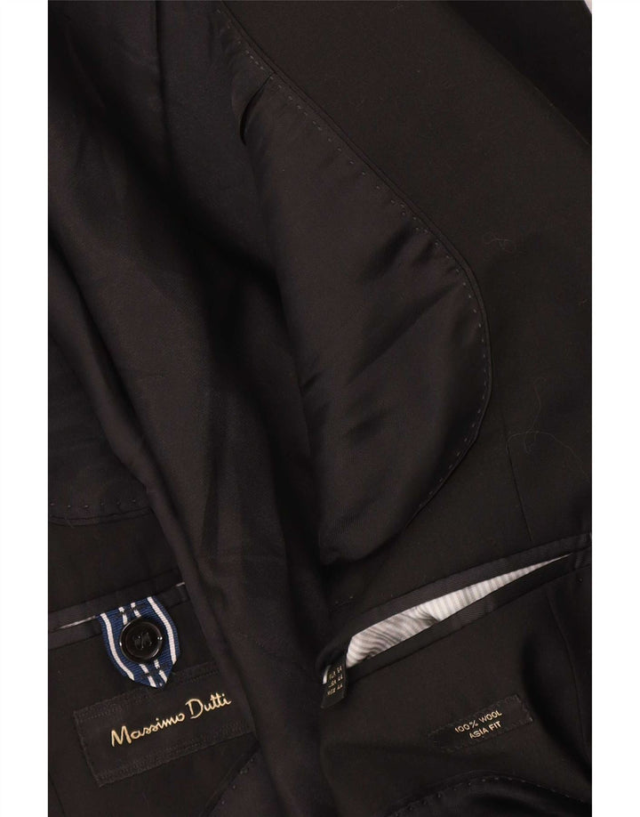 Massimo Dutti Ανδρικό μπουφάν σακάκι με 2 κουμπιά EU 54 XL μαύρο μαλλί