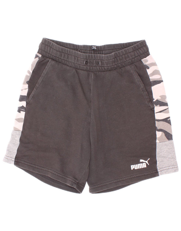 Puma Boys Sport σορτς 13-14 ετών Μαύρο βαμβακερό καμουφλάζ