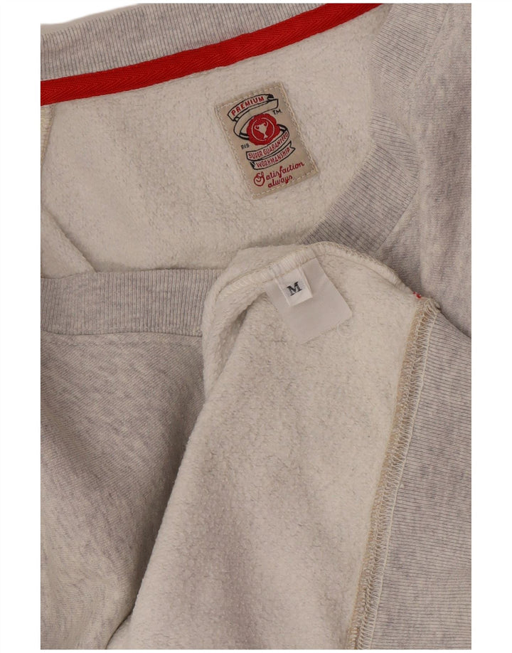 Vintage γυναικείο γραφικό φούτερ Jumper UK 14 Medium Grey Flecked