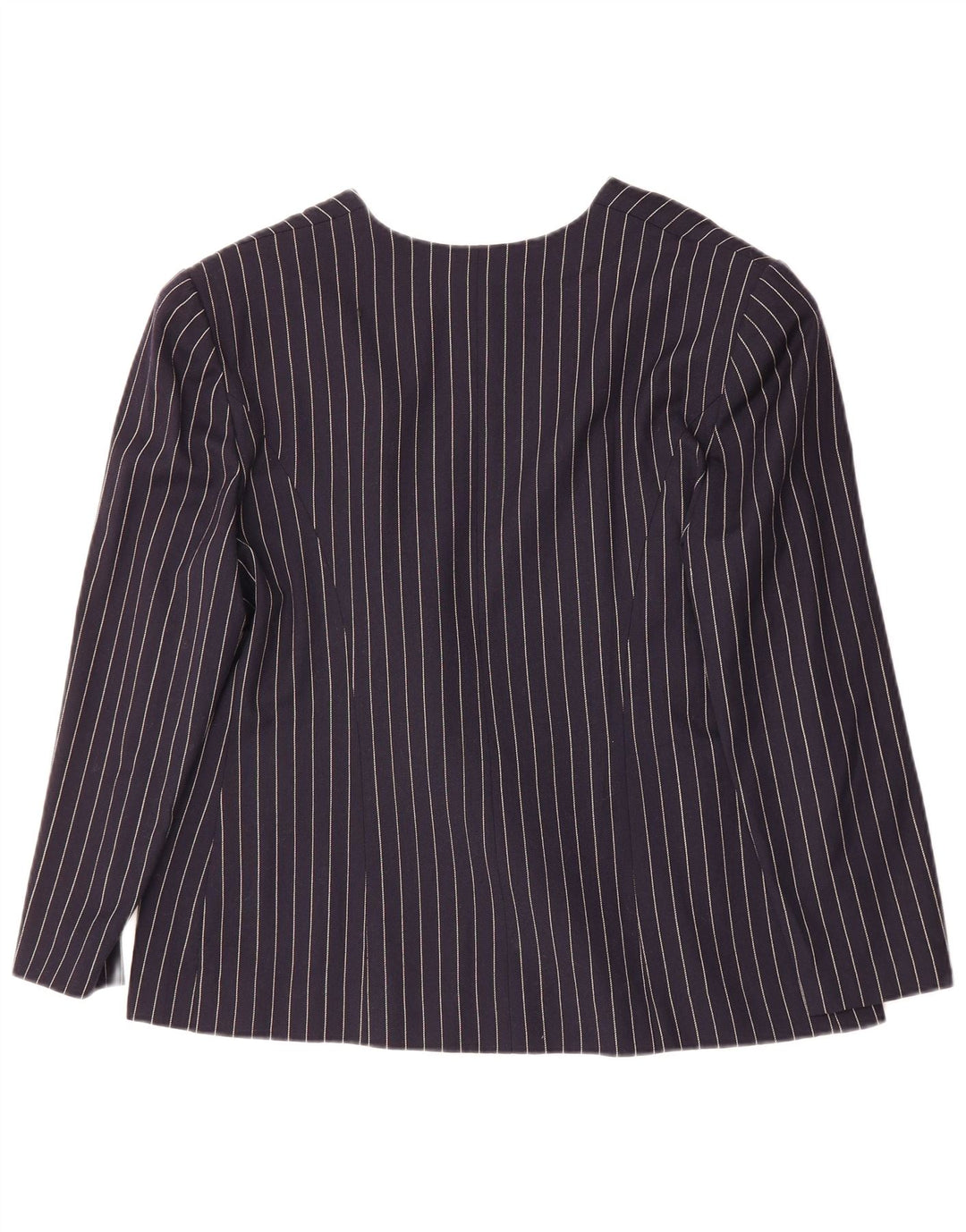 LUISA SPAGNOLI Womens Blazer Jacket IT 48 XL Navy Blue Pinstripe