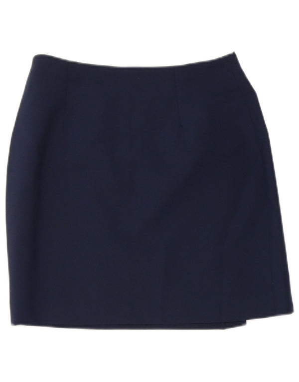 Vintage Γυναικεία Mini Wrap Φούστα W26 Small Navy Blue