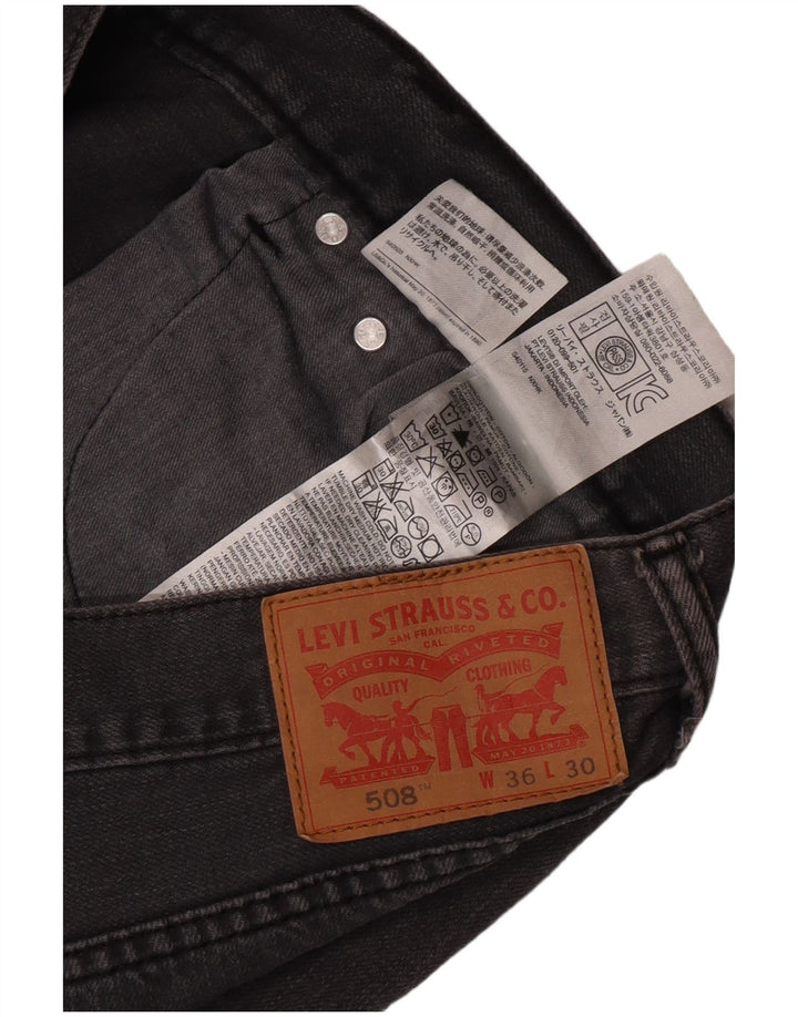Levi's Mens 508 Straight Jeans W36 L27 Γκρι βαμβακερό
