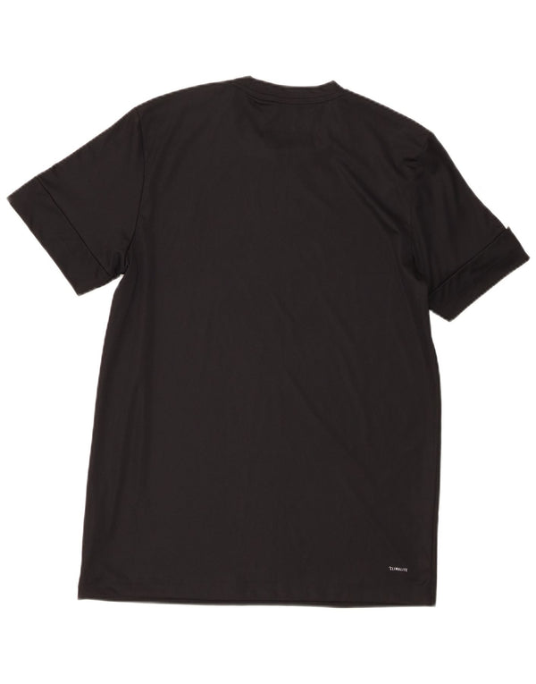 Ανδρικό γραφικό T-Shirt Adidas Climalite Top Medium Μαύρο Πολυεστέρας