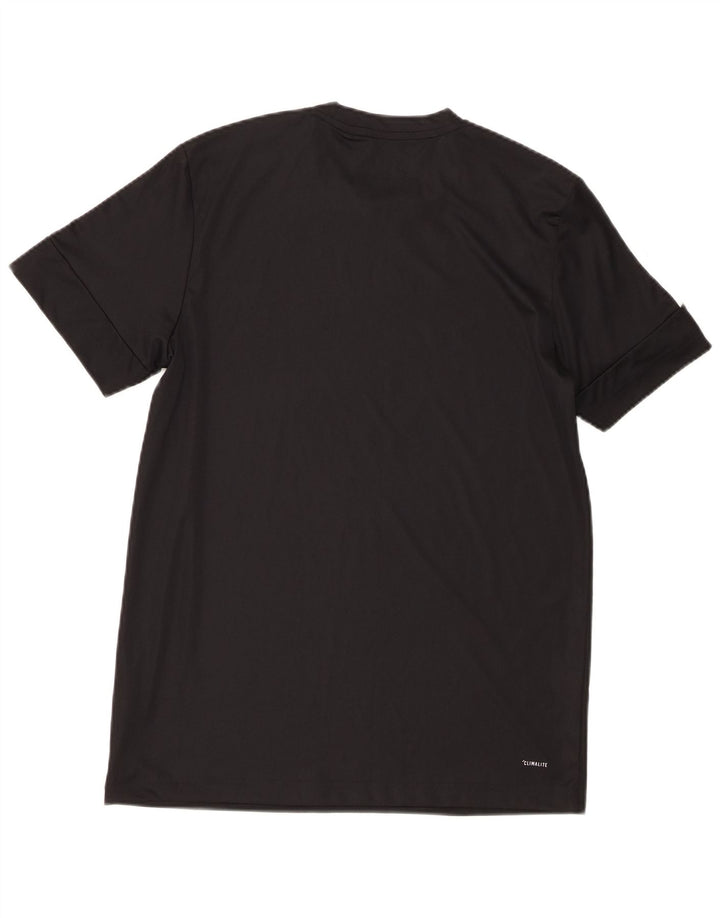 Ανδρικό γραφικό T-Shirt Adidas Climalite Top Medium Μαύρο Πολυεστέρας