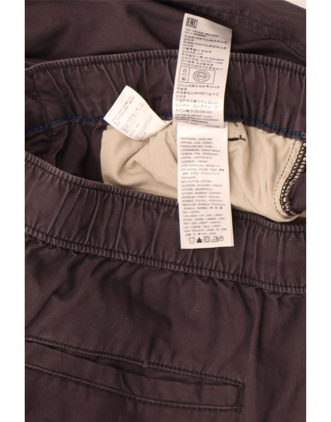 Ανδρικό ίσιο παντελόνι Chino Levi's Medium W30 L30 Γκρι βαμβακερό