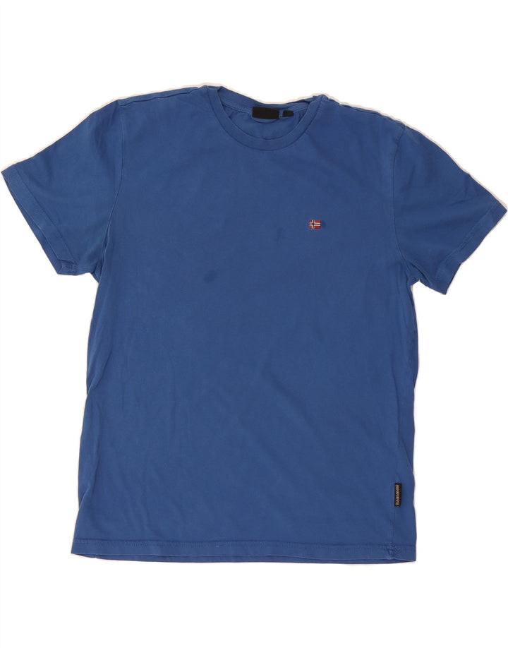 NAPAPIJRI Mens T-Shirt Top Medium Blue Cotton Vintage Napapijri and Second-Hand Napapijri from Messina Hembry 