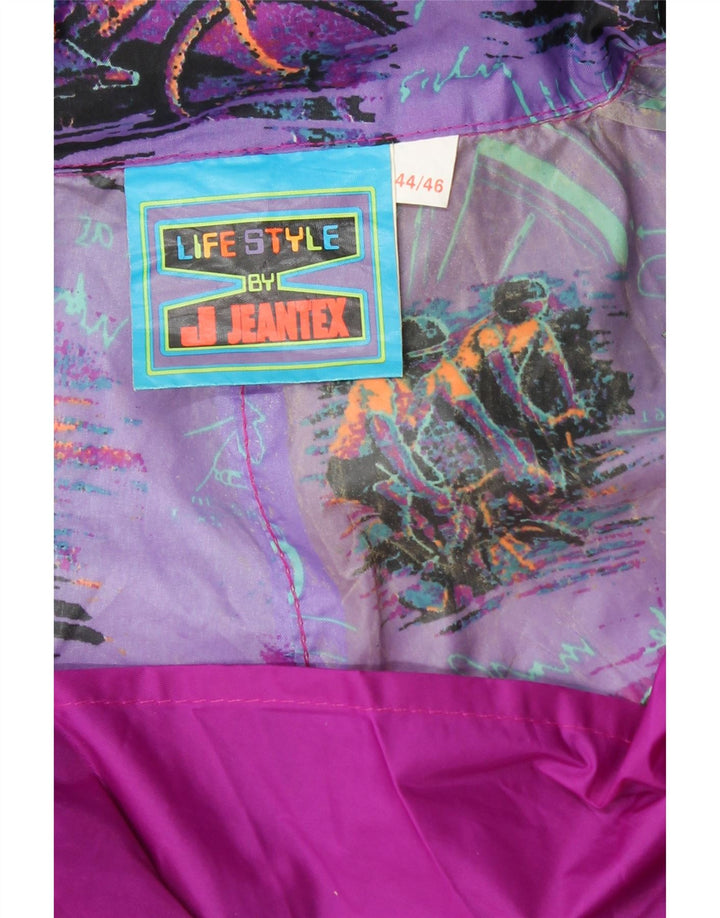 Ανδρικό μπουφάν βροχής με κουκούλα J JEANTEX UK 44/46 2XL Purple Colourblock