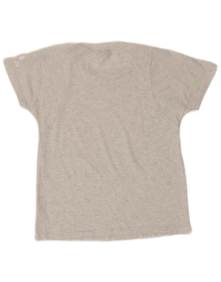 Γυναικείο T-Shirt Adidas Top UK 12 μεσαίο γκρι βαμβακερό