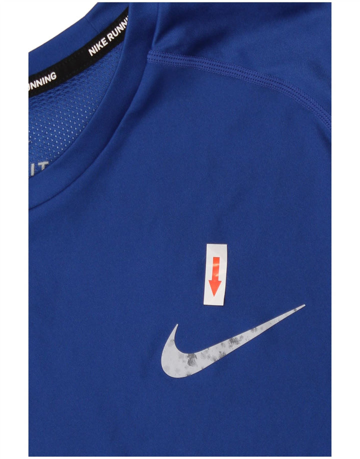 Ανδρικό μπλουζάκι Nike Dri Fit Τοπ μεσαίου μπλε πολυεστέρα