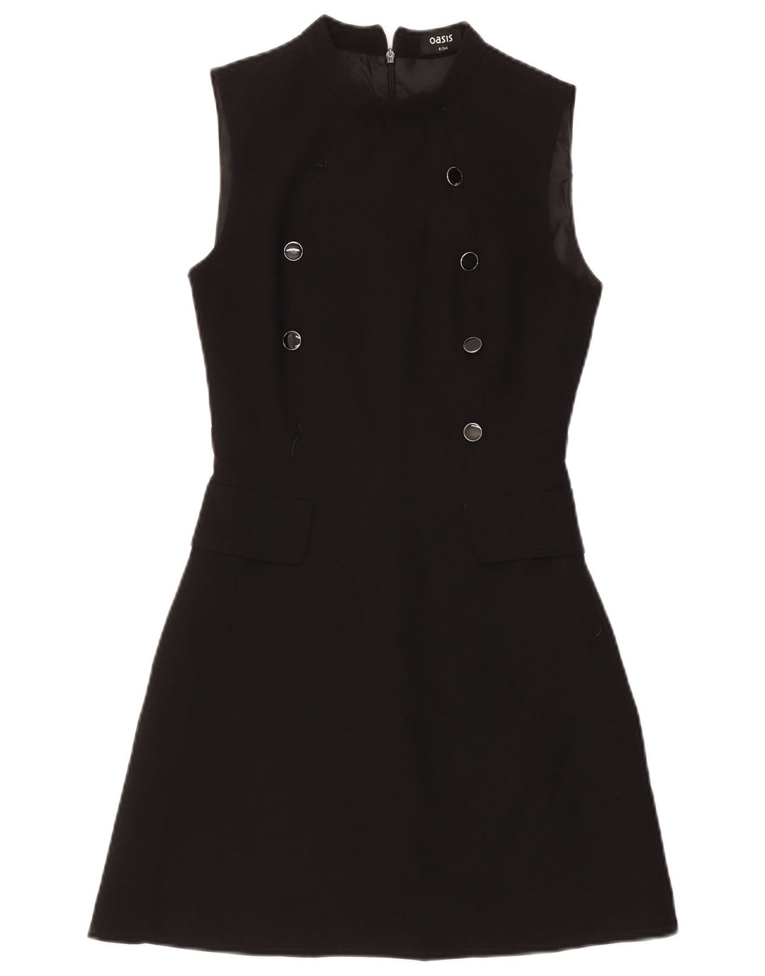 Γυναικείο αμάνικο φόρεμα Oasis UK 8 Small Black Polyester