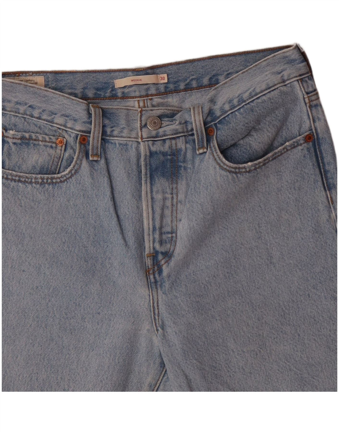 Γυναικείο τζιν σορτς LEVI'S Wedgie W30 μεσαίο μπλε βαμβακερό
