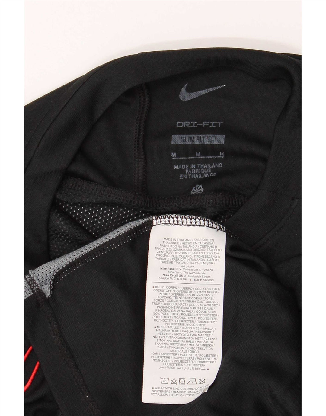 Ανδρικό μπλουζάκι Nike Dri Fit Slim Top Medium Black Colorblock Πολυεστέρας