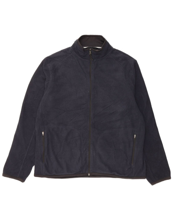 Marks & Spencer Ανδρικό Fleece Jacket UK 42 XL Navy Blue Polyester