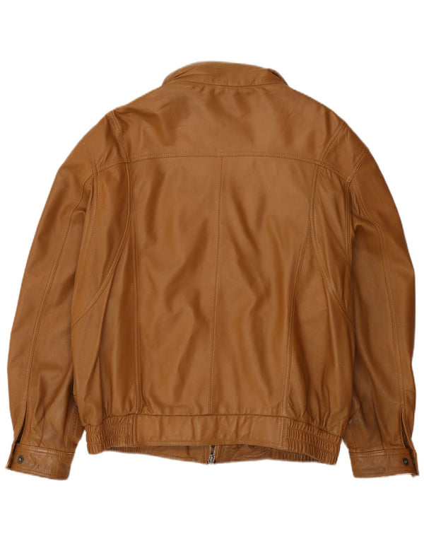 Vintage Ανδρικό Bomber Δερμάτινο Μπουφάν EU 50 Large Brown Δερμάτινο