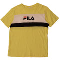 Ανδρικό γραφικό μπλουζάκι Fila Top Medium Yellow Colourblock Βαμβακερό