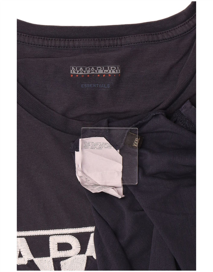 NAPAPIJRI Ανδρικό μπλουζάκι με γεωγραφικό γραφικό τοπ 3XL, μπλε βαμβακερό