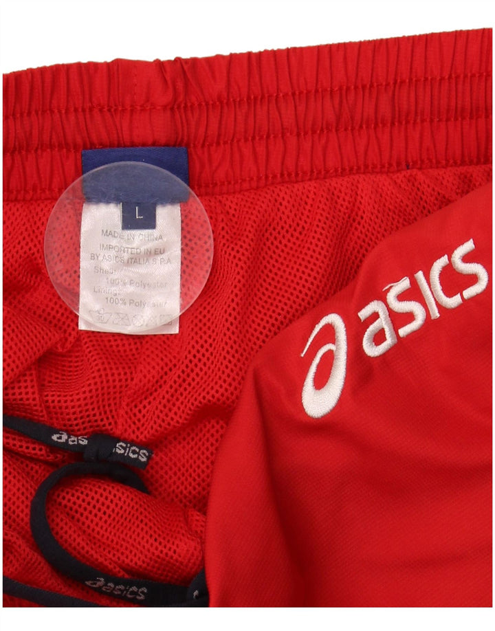 Γυναικεία αθλητική φόρμα ASICS Παντελόνι UK 14 Large Red Polyester