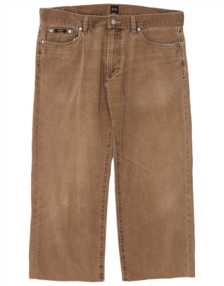 Ανδρικό τζιν HUGO BOSS Cropped W38 L25 Καφέ Βαμβακερό