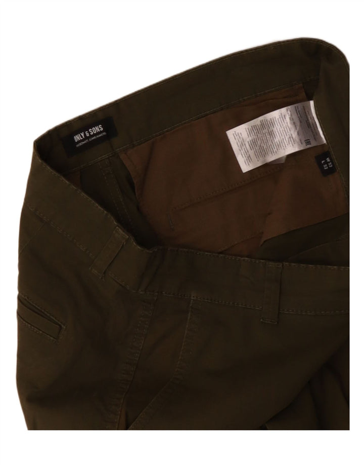 ONLY & SONS Ανδρικά Joggers Cargo Παντελόνια W32 L29 Χακί Βαμβακερά