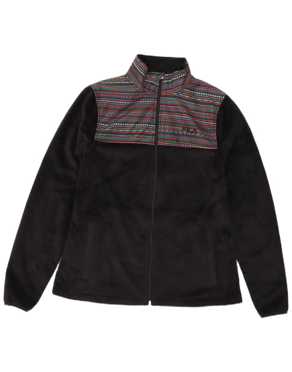 FILA Γυναικείο Fleece Jacket UK 10 Small Black Ride Polyester