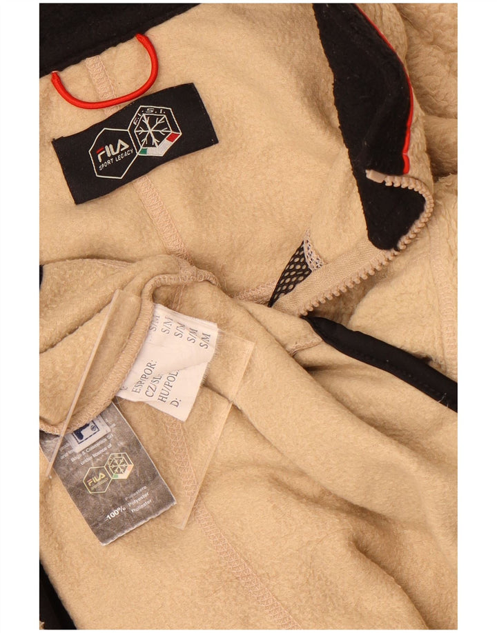 Fila Ανδρικό Fleece Jacket UK 36 Small Beige Colourblock Polyester