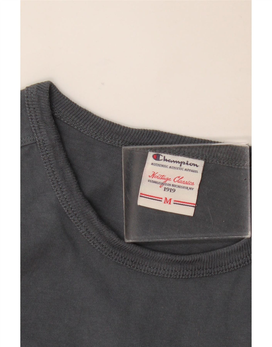 Champion Womens Heritage Classics Graphic Top μακριά μανίκια UK 12 Medium Grey