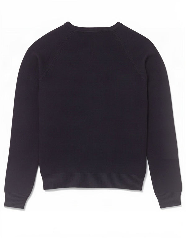 Zara Γυναικείο πουλόβερ με λαιμόκοψη UK 12 Medium Navy Blue