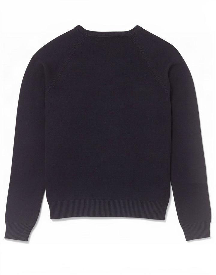 Zara Γυναικείο πουλόβερ με λαιμόκοψη UK 12 Medium Navy Blue