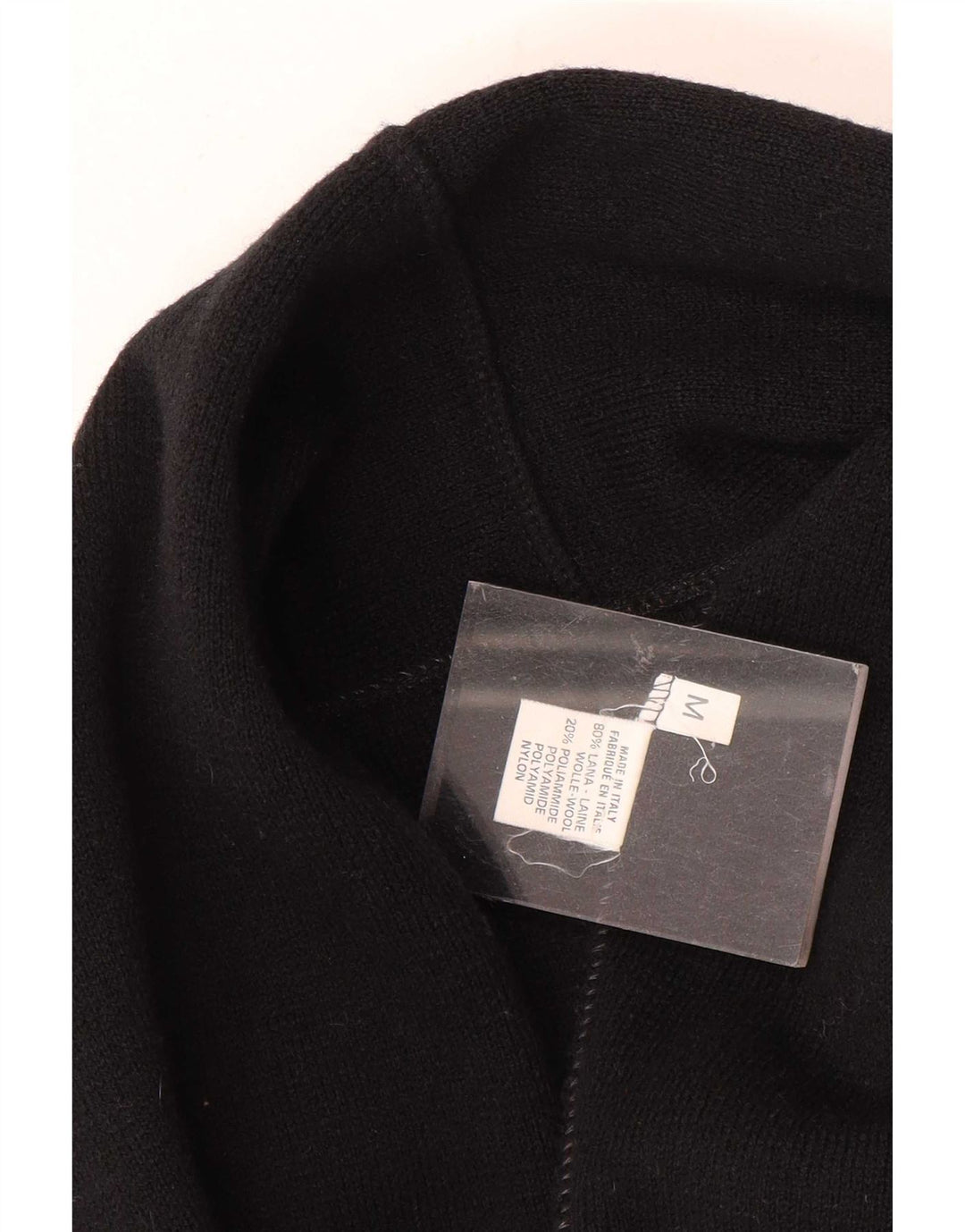 Vintage γυναικείο oversized ζακέτα πουλόβερ UK 14 μεσαίο μαύρο μαλλί